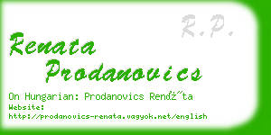 renata prodanovics business card